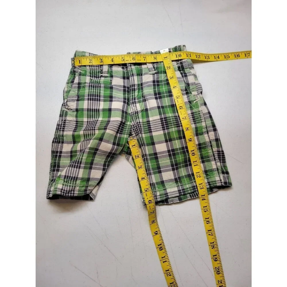 Gap Green and Navy Blue Plaid Kids Shorts